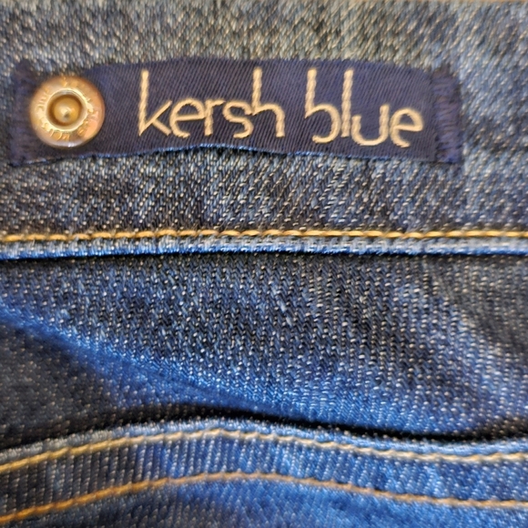 Kersh Blue Low-Rise Dark Wash Bootcut Jeans Size 31/34Long - Picture 6 of 11